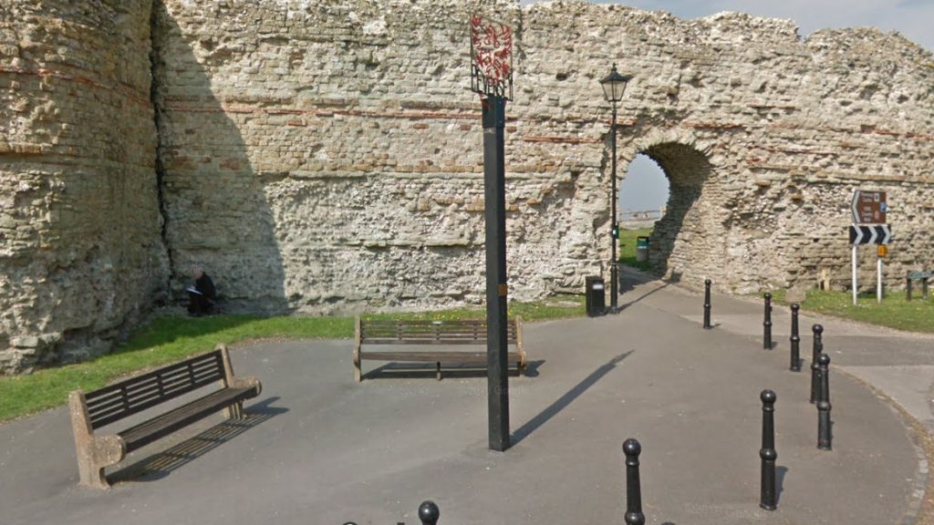 1066 Pevensey Tour - Pevensey Castle entrance